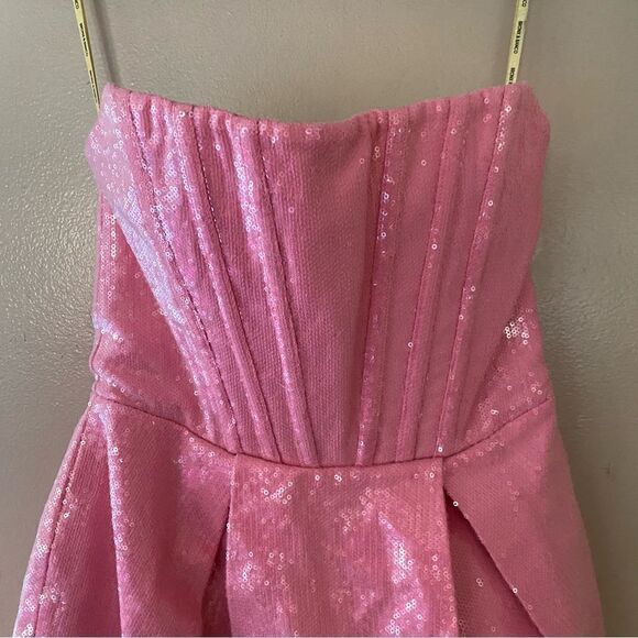 Bronx and Banco Pink Strapless Mini Dress - Picture 10 of 16
